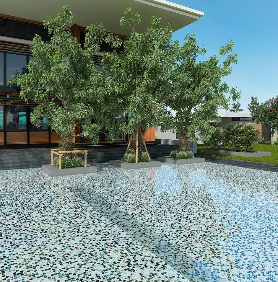 MOSAIC TILES 3.8 X 3.8 DIGITAL NATURE AIR FORCE 5606