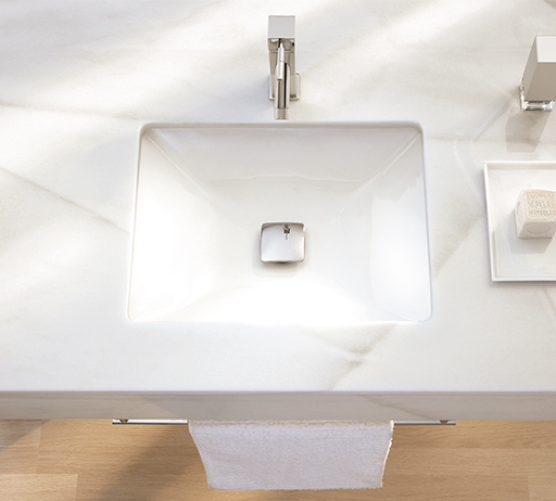 حوض مغسلة برتغالي تحت الرخام موديل أيدا 55 رقم ADLV1E لون أبيض