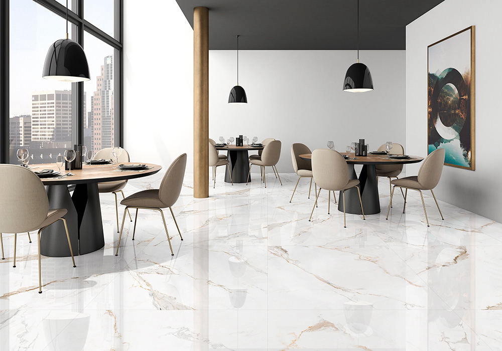 PORCELAIN TILES 60 X 120 CALACATTA DELICATTO GOLD PULIDO RECT