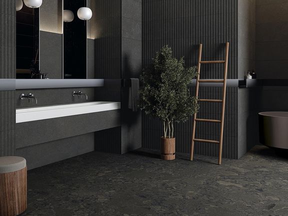 PORCELAIN TILES 60 X 120 BLACK SPACE