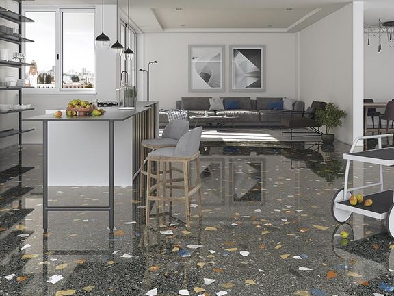 PORCELAIN TILES 80 X 80 STRACCIATELLA-R