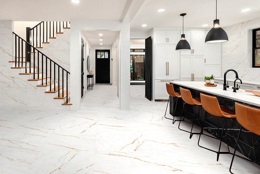 PORCELAIN TILES 120 X 120 BIANCO D’ORO PULIDO RECT