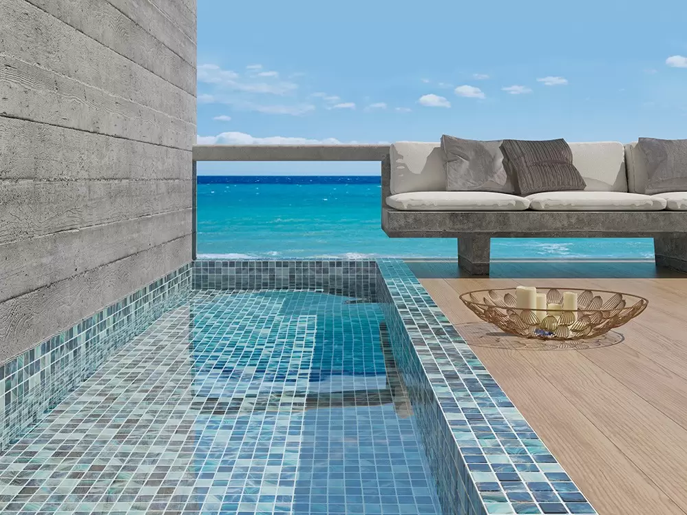 MOSAIC TILES 3.8 X 3.8 DIGITAL NATURE ROYAL 5604