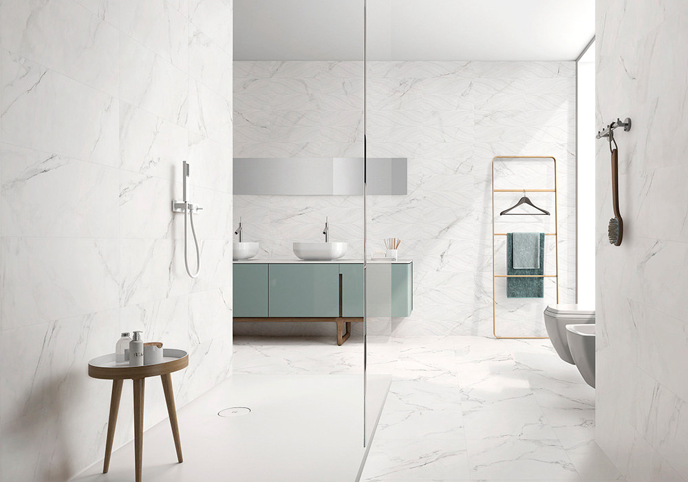 PORCELAIN TILES 29.5 X 90 CALACATTA DELICATTO MATT RECT