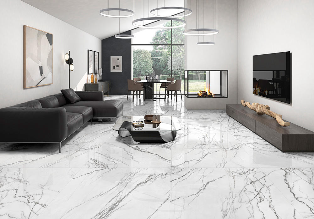 PORCELAIN TILES 59.5 X 119.2 MILAS WHITE MATT RECT