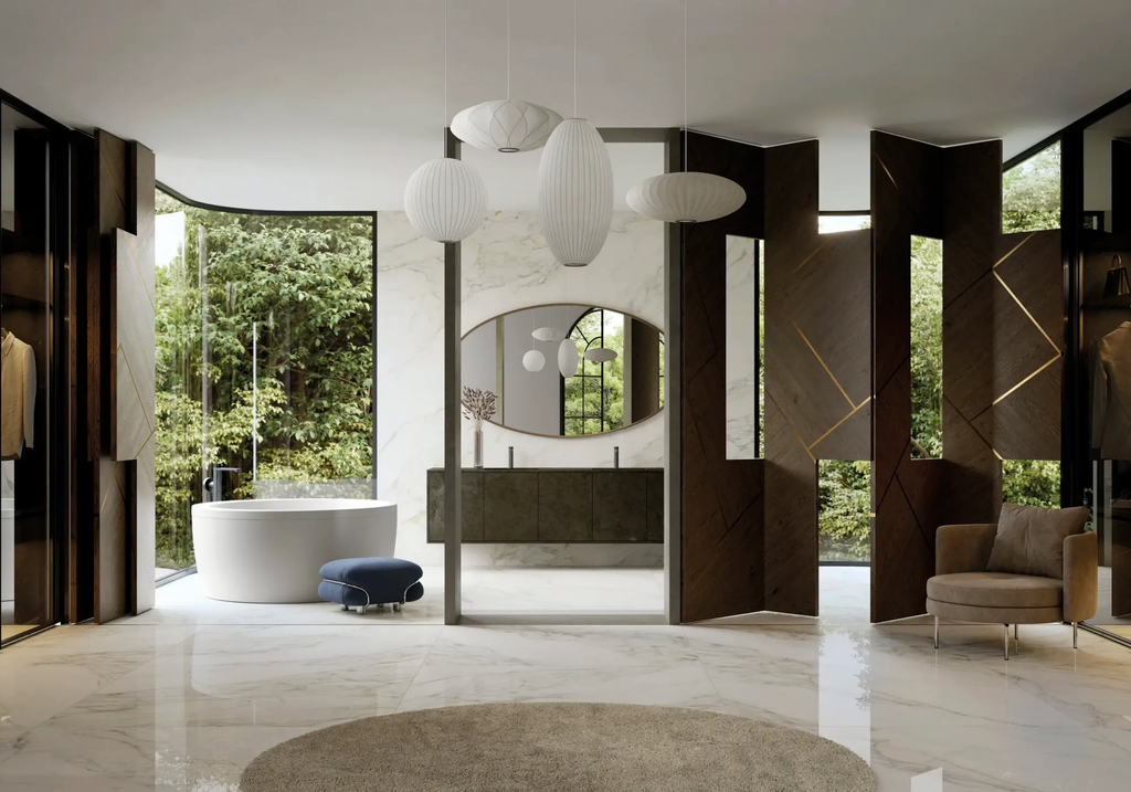 PORCELAIN TILES 59.5 X 119.2 CALACATTA ANTICO MATT RECT