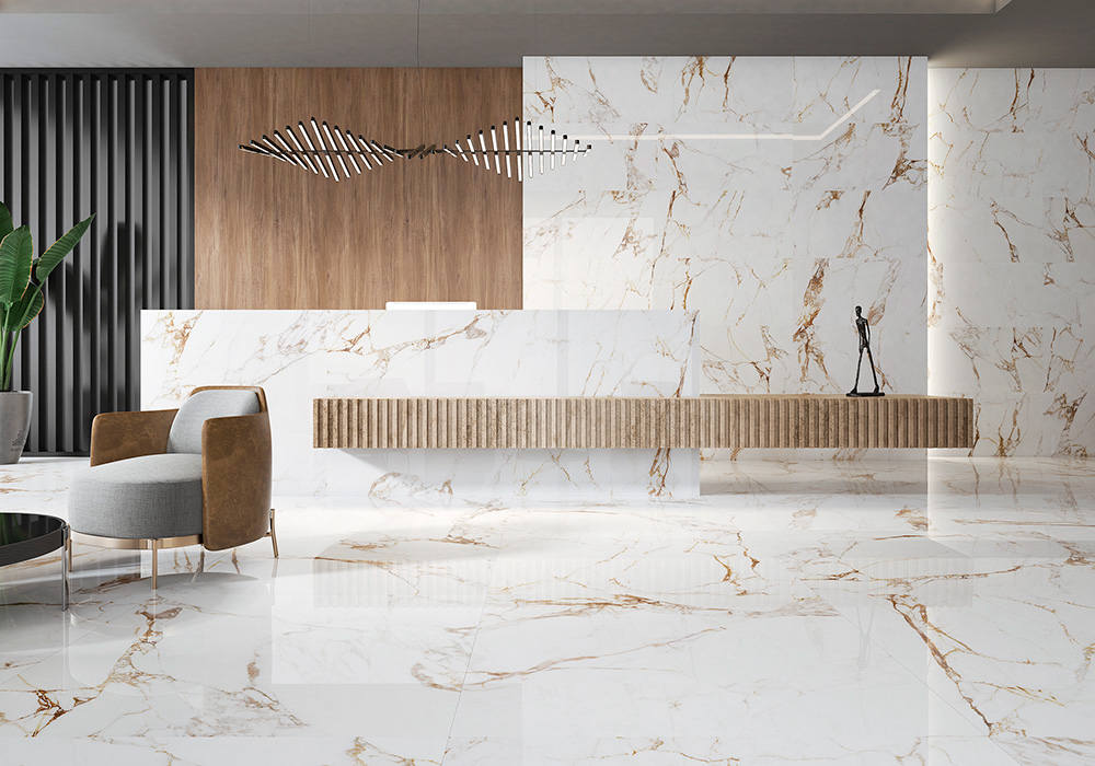 PORCELAIN TILES 59.5 X 59.5 CALACATTA ANTIQUE MATT RECT