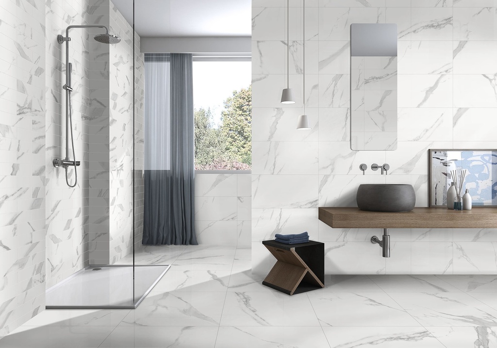 PORCELAIN TILES 75 X 75 WHITE SOUL RECT