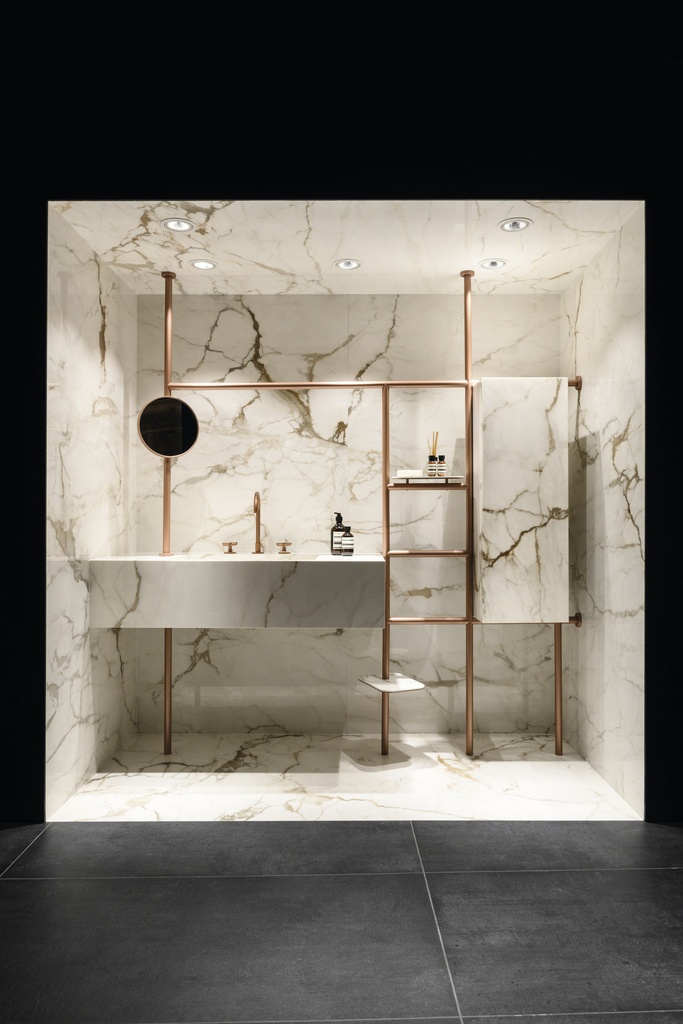 PORCELAIN TILES 60 X 120 CALACATTA GOLD STARLIGHT PULIDO CRYSTAL GRANIA RECT