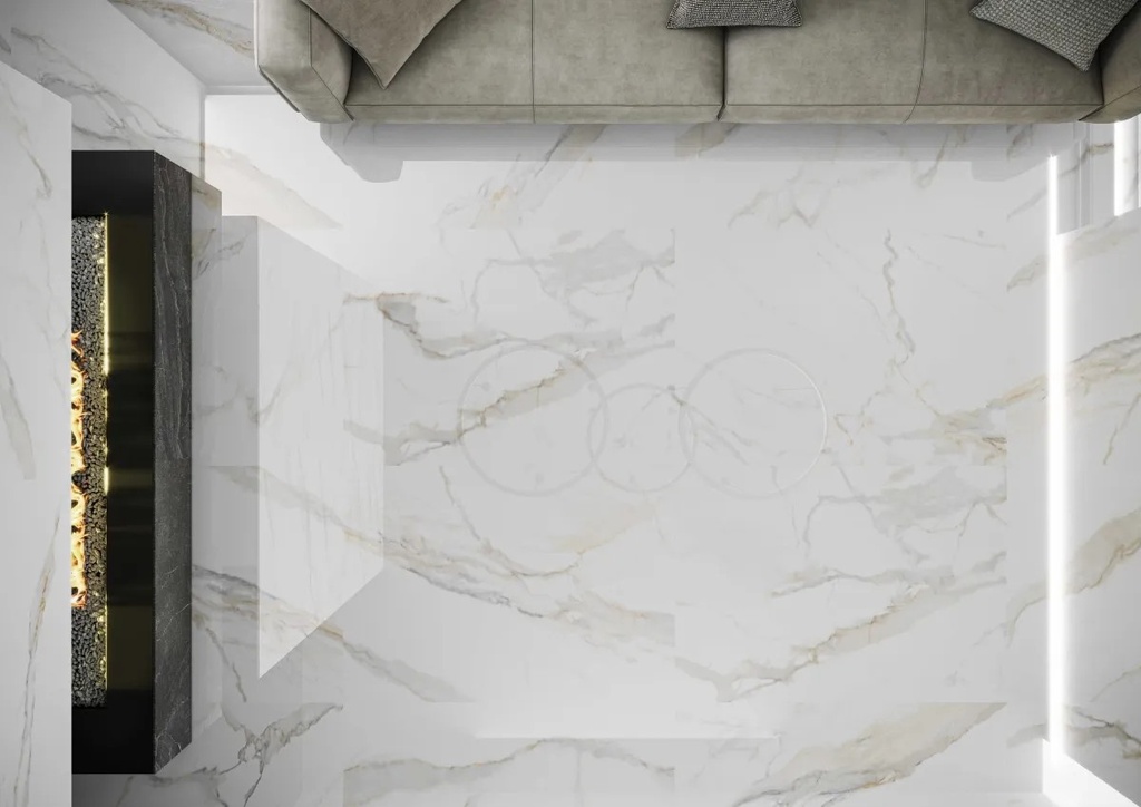 PORCELAIN TILES 60 X 120 CALACATTA GOLD STARLIGHT PULIDO CRYSTAL GRANIA RECT