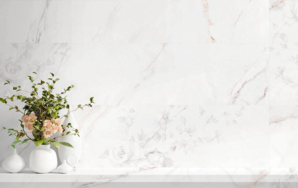 PORCELAIN TILES 59.5 X 59.5 CALACATTA DELICATTO GOLD MATT RECT