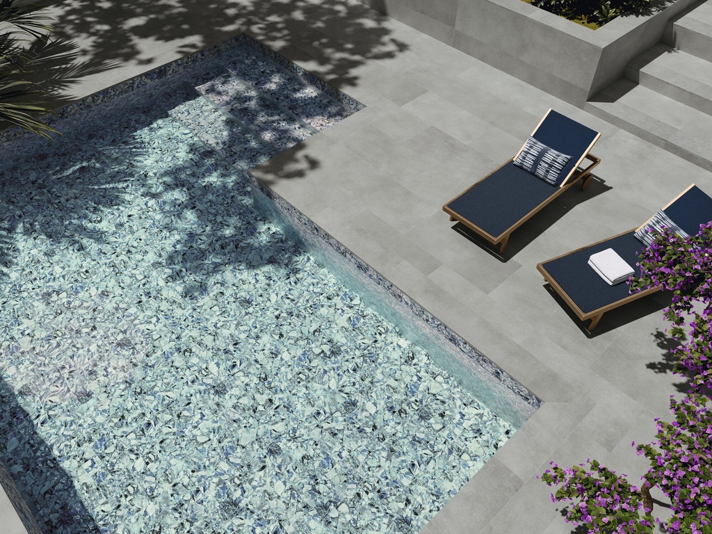 PORCELAIN STAIR STEP TILES 33 X 120 RECTO ANTI SLIP WORK B CENERE