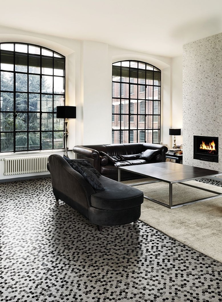 MOSAIC HEXAGON SHEET XL 28.4 X 28.6 ECOSTONE GLASGOW MATTE MIX