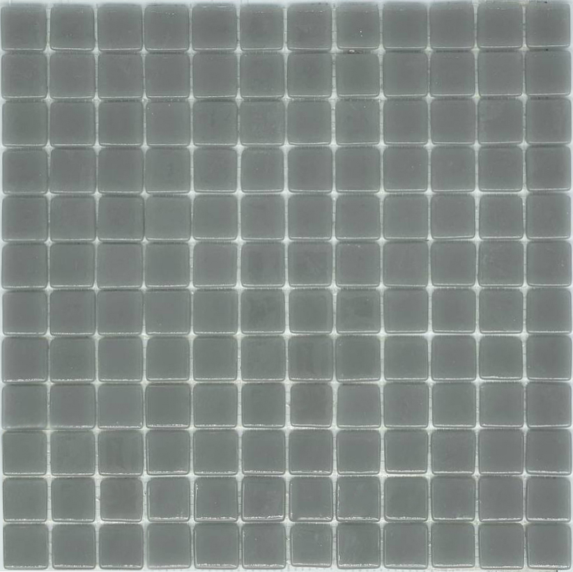 متر موزاييك زجاجي 2.5 شيت 31.6 × 31 رمادي فاتح بيور سوليد رقم SA240