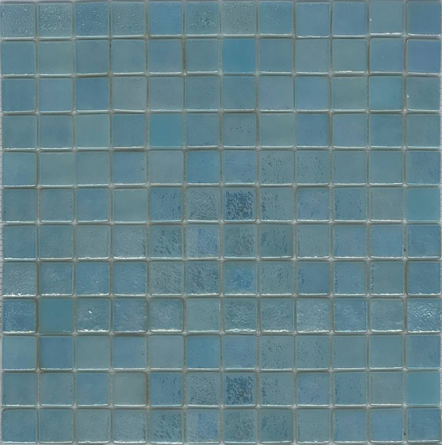 MOSAIC TILES 2.5 SHEET 31 X 31.6 WAVY TITANIUM SA405 LIGHT BLUE