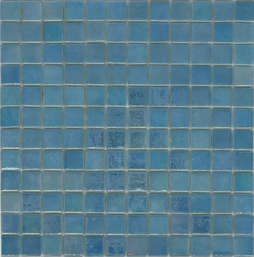 MOSAIC TILES 2.5 SHEET 31 X 31.6 WAVY TITANIUM SA406 LIGHT BLUE