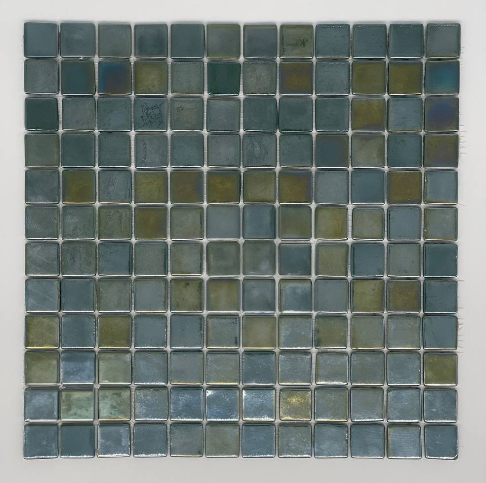 MOSAIC TILES 2.5 SHEET 31 X 31.6 PURE TITANIUM SA319 DARK GREEN