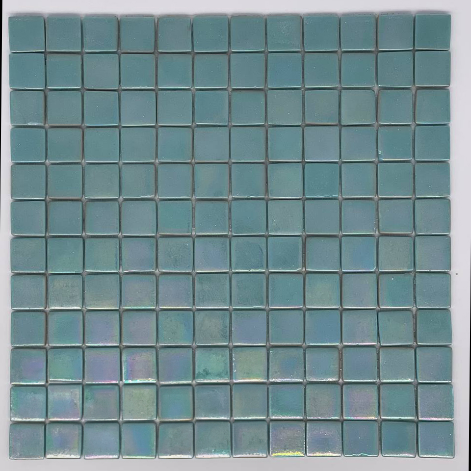 MOSAIC TILES 2.5 SHEET 31 X 31.6 PURE TITANIUM SA323 TURQUOISE