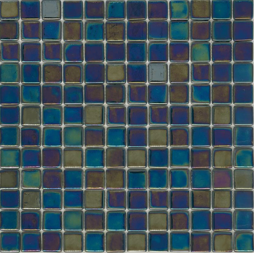 MOSAIC TILES 2.5 SHEET 31 X 31.6 PURE TITANIUM SA337 DARK PETROLEUM