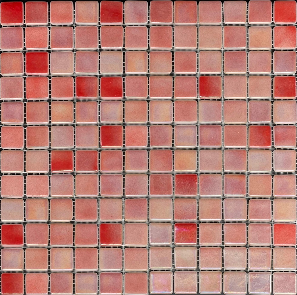 MOSAIC TILES 2.5 SHEET 31 X 31.6 PROUD TITANIUM SA608 RED
