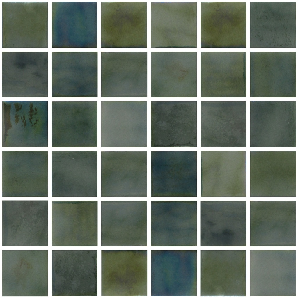 MOSAIC TILES 5 SHEET 31 X 31.6 PROUD TITANIUM SA5408 DARK GREEN