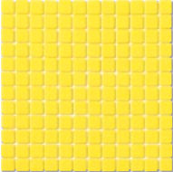 MOSAIC TILES 2.5 X 2.5 SHEET 33 NO 2013 YELLOW SOLID MESH