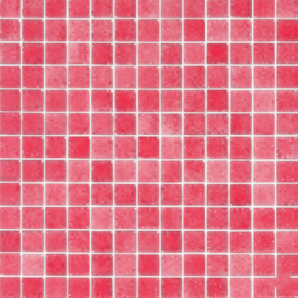 MOSAIC TILES 2.5 X 2.5 SHEET 33 NO 3011 WAVY RED MESH