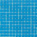 MOSAIC TILES 2.5 X 2.5 SHEET 31 NO 2005 LIGHT BLUE SOLID MESH