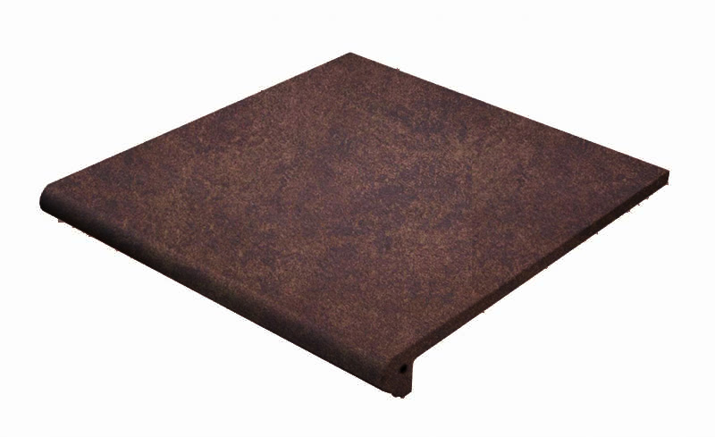 TERRACOTTA ROUNDED STAIR STEP TILES 33 X 33 MYTHO RUBINO