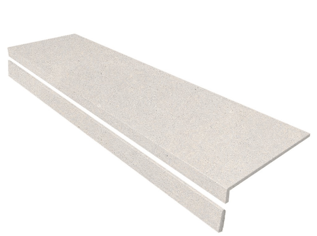 PORCELAIN STAIR STEP WITH STAND 33 X 150 CRONOS BLANCO RECTO ANTI SLIP