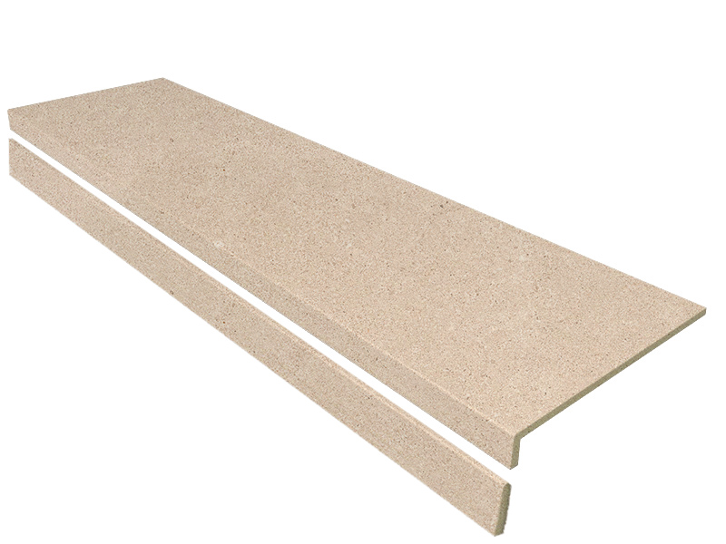 PORCELAIN STAIR STEP WITH STAND 33 X 150 CRONOS CREMA RECTO ANTI SLIP