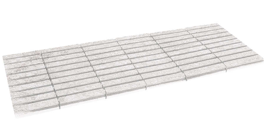 PORCELAIN POOL OVERFLOW TILES 25 X 50 WHITE STONE