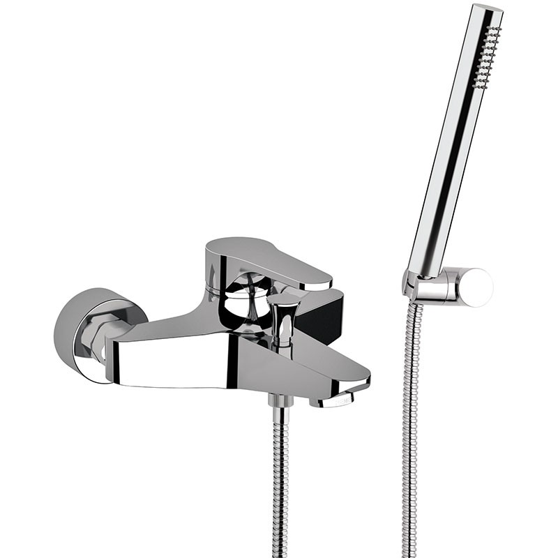 EXPOSED BATH/SHOWER MIXER WITH FLEXIBLE AND DUPLEX SHOWER CHROME NO OM610434CR
