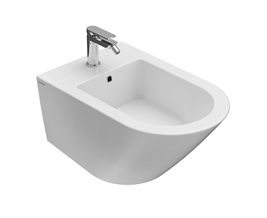 ITALIAN WALL MOUNTED BIDET FORTY THREE NO FOS09Bl WHITE