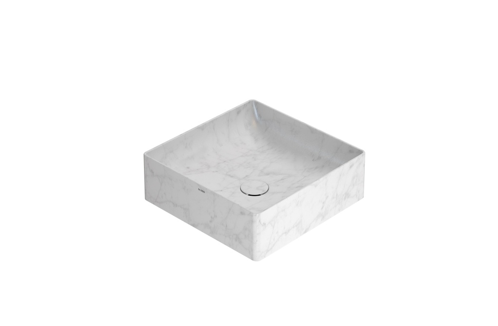 حوض مغسلة جلوبو 42 × 42 موديل تي ايدج لافابو رقم B6Q42MC لون كارارا