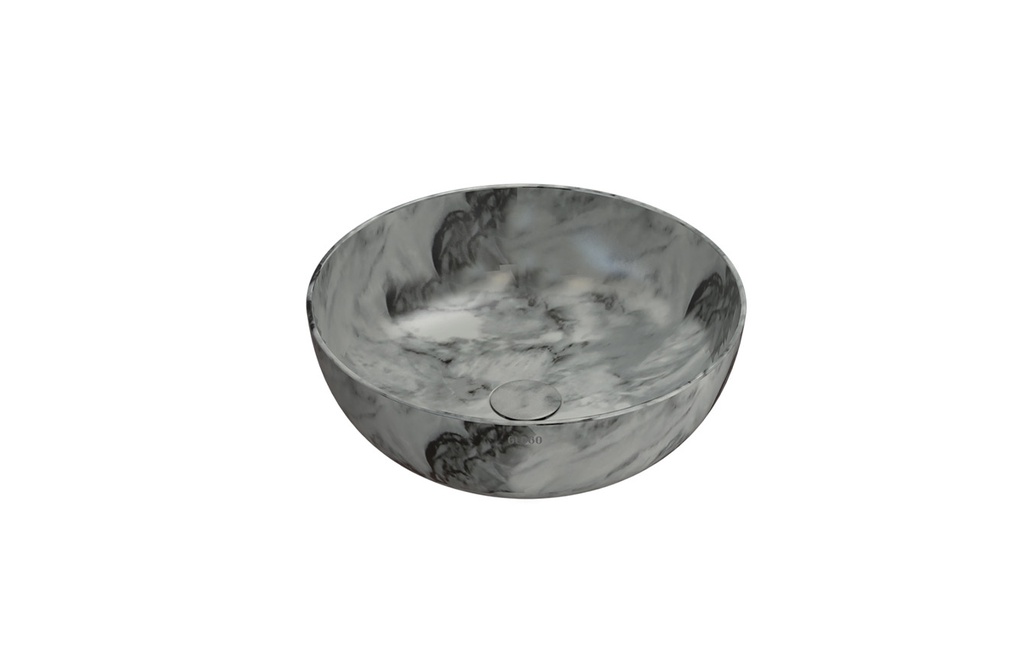 ITALIAN SINK 45 × 45 T EDGE NO B6T45AG MARBLE WHITE