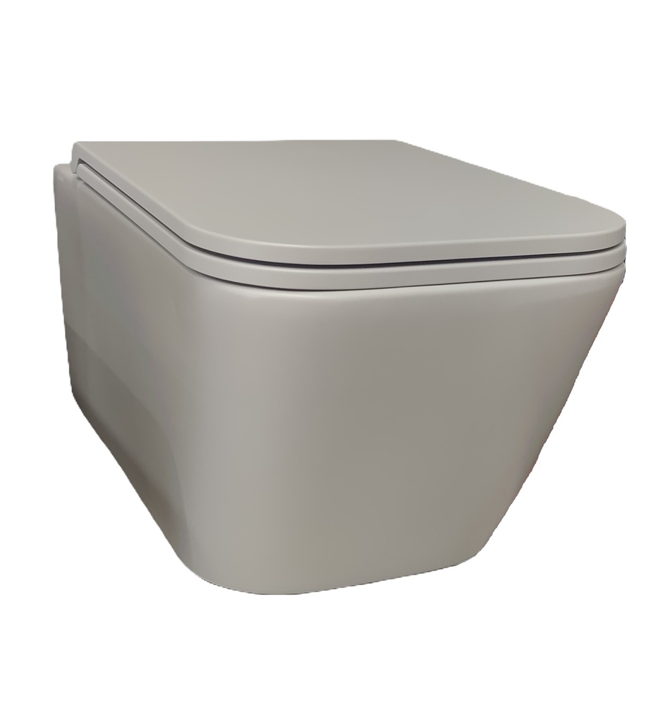 ITALIAN WALL MOUNTED TOILET NO STS06AT WITH COVER NO ST020AT MATTE GRAY