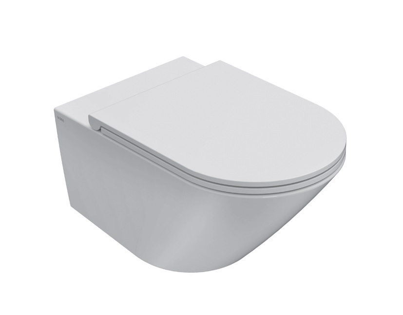 ITALIAN WALL MOUNTED TOILET NO FOS02Bl WITH COVER NO FOR20Bl WHITE