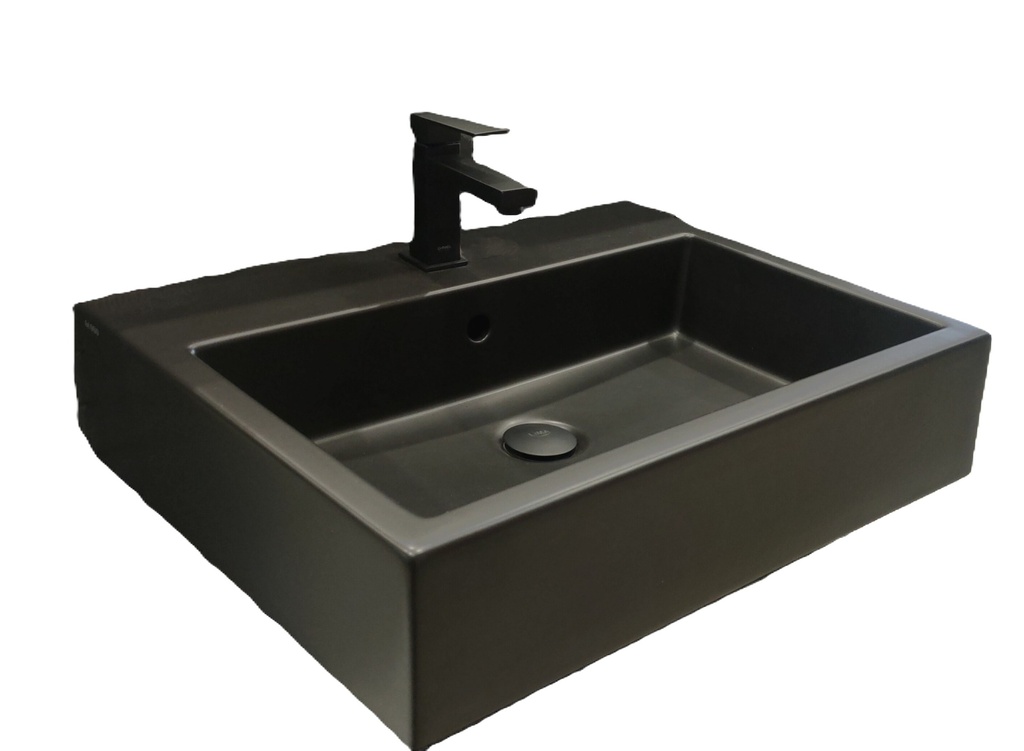 ITALIAN WALL MOUNTED SINK 50 × 60 STONE NO SCQ61AR BLACK