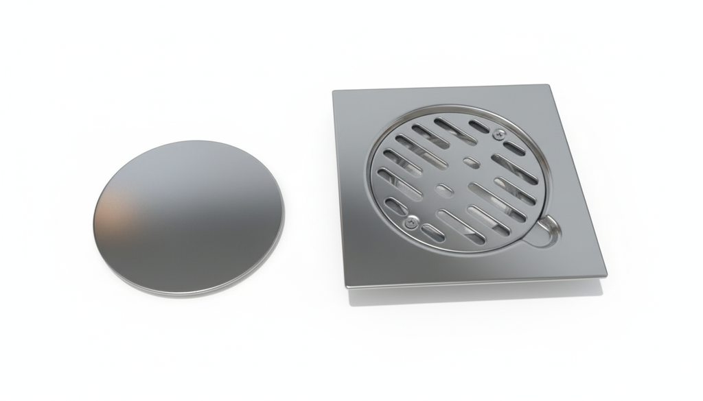 ITALIAN STAINLESS STEEL DRAIN 15 X 15 OUTLET 3 INCH 304 CHROME