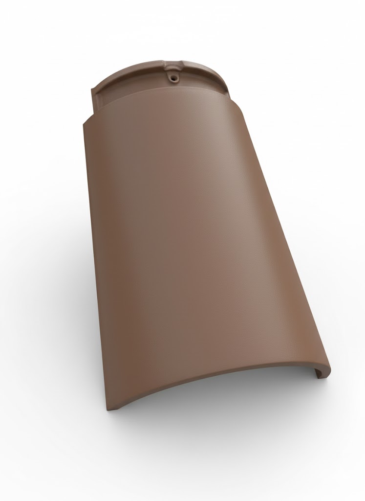 SPANISH ANGLE ROOF TILES PIECE KLEIM HAVANA CHOCOLATE COLOR