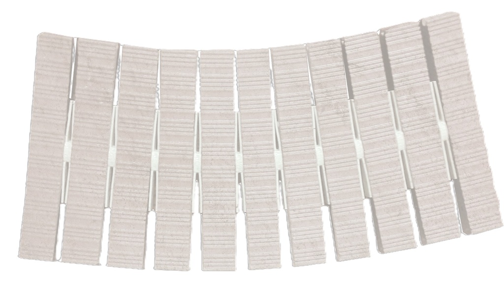 PORCELAIN CURVED POOL OVERFLOW TILES SIZE 25 CM X 50 CM NIZA