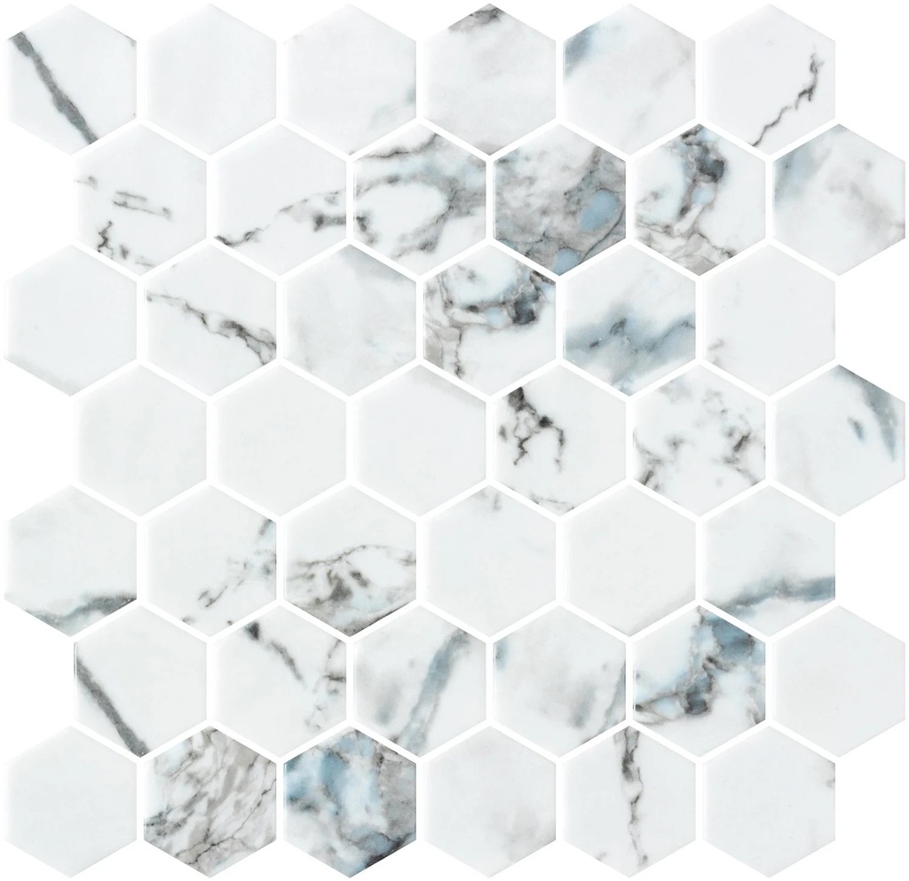 MOSAIC HEXAGON SHEET XL 28.4 X 28.6 BRESCIA MATTE