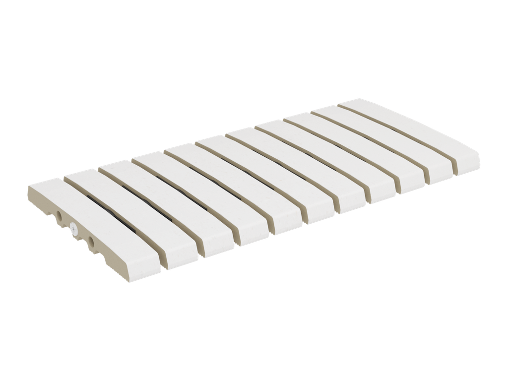 PORCELAIN CURVED POOL OVERFLOW TILES SIZE 24.5 CM X 49.5 CM ICONIC WHITE