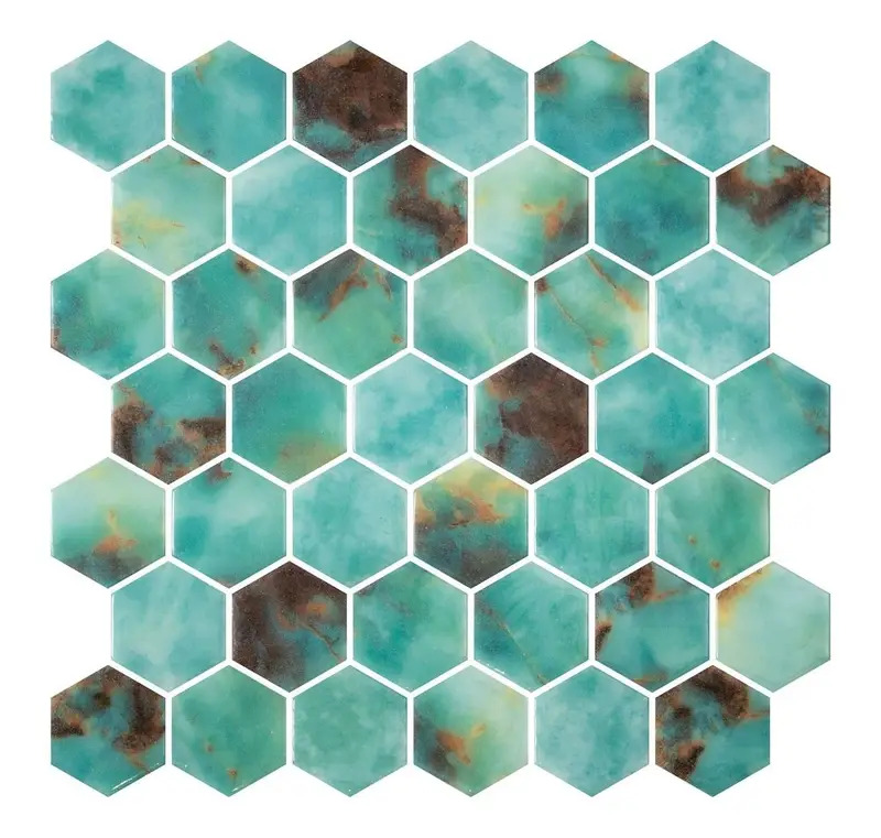 MOSAIC HEXAGON SHEET XL 28.4 X 28.6 MAUI