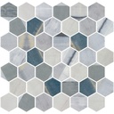 شيت موزاييك زجاجي هيكساجون XL 28.4 × 28.6 نورا
