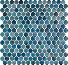 MOSAIC SHEET 28.4 X 28.7 PENNY FOREST BLUE