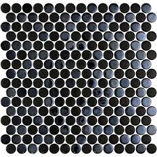 MOSAIC SHEET 28.4 X 28.7 PENNY NATUREGLASS OPALO BLACK