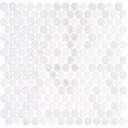 MOSAIC SHEET 28.4 X 28.7 PENNY NATUREGLASS OPALO WHITE