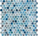 MOSAIC SHEET 28.4 X 28.7 PENNY KARA BLUE
